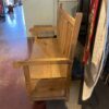 Made in Mexico High Back Wooden Storage Bench
