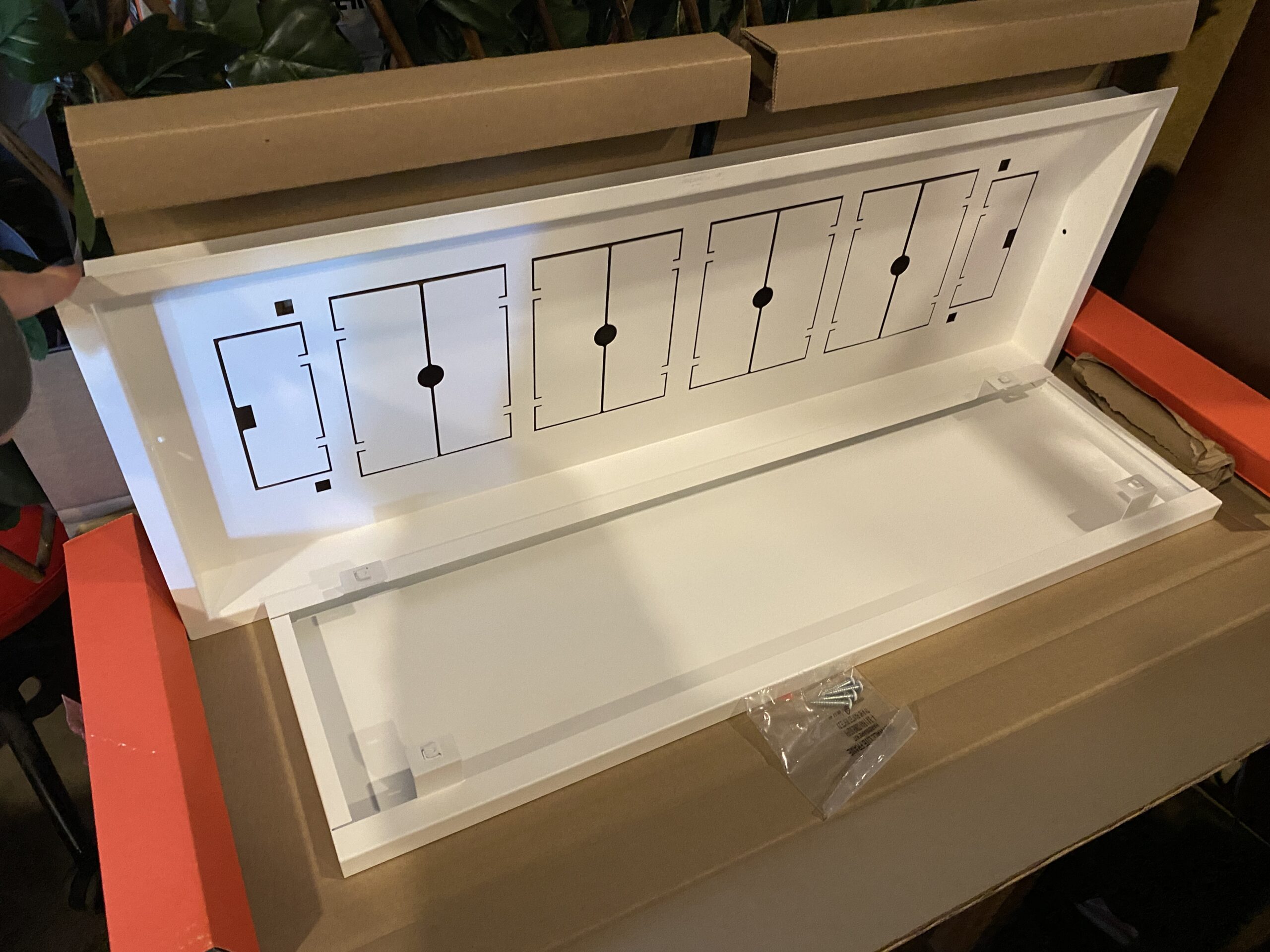 FITTES 30×10 Steel Sidewall/Ceiling Register in Satin White Model #DWFR10X30SWH
