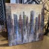 Large Burlap Skyline Stretched Canvas Art