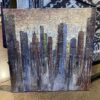 Large Burlap Skyline Stretched Canvas Art