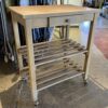 Ash Blonde 1-Drawer Rolling Kitchen Cart