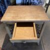 Ash Blonde 1-Drawer Rolling Kitchen Cart