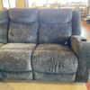 Blue Grey 3-Seat Power Recliner w/ Cord