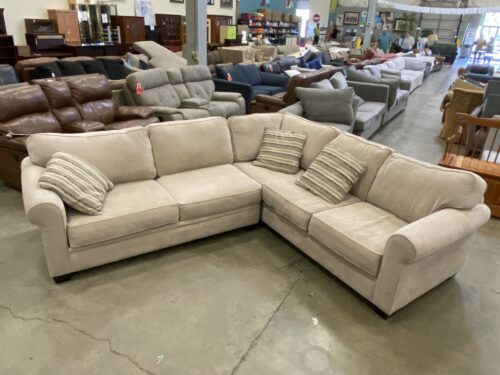 JONATHAN LOUIS Light Beige Roll Arm L Sectional