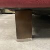 NATUZZI Dark Red Leather Loveseat