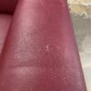 NATUZZI Dark Red Leather Loveseat