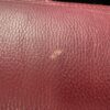 NATUZZI Dark Red Leather Loveseat