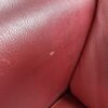 NATUZZI Dark Red Leather Loveseat