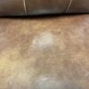 Brown Leather Rolled Arm 3-Seat Sofa