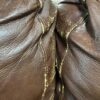 Brown Leather Rolled Arm 3-Seat Sofa