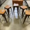 Set of 5 Industrial Style Swivel Bar Stools