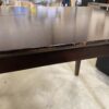 Dark Red Wood Rectangular Bar Height Dining Table