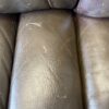 Dark Faux Leather 3-Seat Manual Recliner Sofa