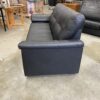IKEA Black Faux Leather Angle Armed Sofa