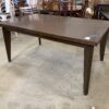 Dark Brown Rectangular Dining Table with Leaf