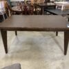 Dark Brown Rectangular Dining Table with Leaf