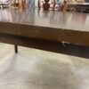 Dark Brown Rectangular Dining Table with Leaf