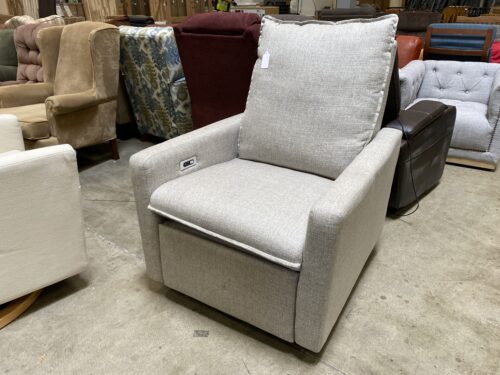POTTERY BARN Paxton Grey Gliding Power Recliner