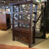 Dark Finish Asian Inspired Display Shelf w/ Cabinet