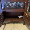 Dark Finish Asian Inspired Display Shelf w/ Cabinet