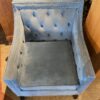 JGW Plush Pale Blue Stud Trim Armchair