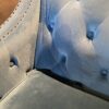 JGW Plush Pale Blue Stud Trim Armchair
