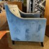 JGW Plush Pale Blue Stud Trim Armchair