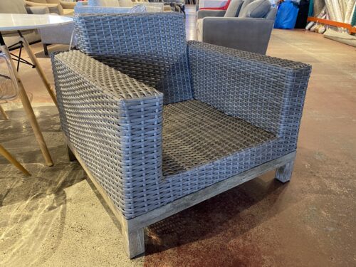 Posh Grey Outdoor Woven Patio Chair