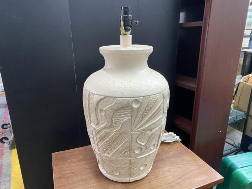 Post Modern Tan Ceramic Table Lamp