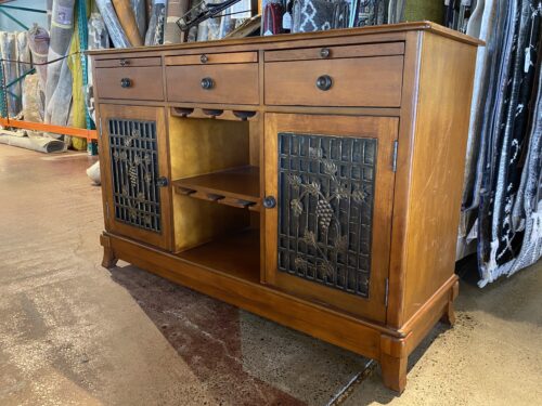 VINOTEMP Cava Wine Credenza w/ 2 Fridges