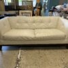 NATUZZI Editions Tufted White Leather Loveseat