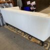 NATUZZI Editions Tufted White Leather Loveseat