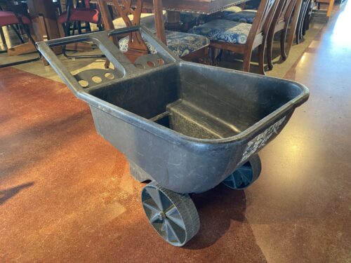 Heavy-Duty Plastic Wheelbarrow/Garden Cart