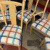 ETHAN ALLEN Striped Seat Dining Chair Set (7)