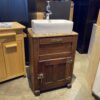 Rustic North Pole Basin Sink Cabinet w/ Hardware