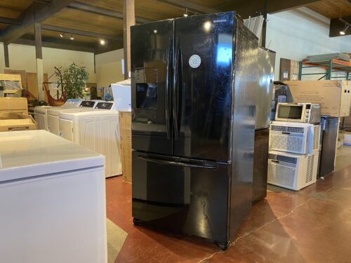 SAMSUNG Black French Door Fridge w/ Water&Ice Dispenser Model #RF267AEBP