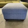 THOMASVILLE Light Grey Studded Storage Ottoman