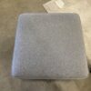 THOMASVILLE Light Grey Studded Storage Ottoman
