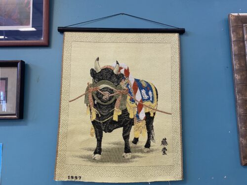 Bull Weave Art Tapestry