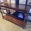 Dark Wood Console Table with Decorative Turned Legs