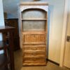 Wood Bookcase with Drawers and Drop Down Desk