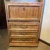 Wood Bookcase with Drawers and Drop Down Desk