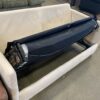 Cream Suede Loveseat with Hideabed
