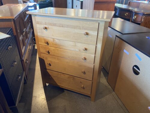 STANLEY Blonde Tallboy Four Drawer Dresser
