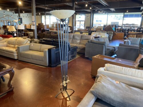 Floor Lamp with Glass Shade