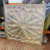 WEST ELM Graphic Wood Square Dimensional Wall Art