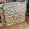 WEST ELM Graphic Wood Square Dimensional Wall Art