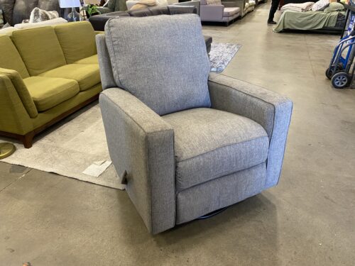 Grey Rocking Manual Fabric Recliner