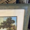 Landscape Painting with Red Brick House and Pond