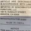 BENCHMASTER FURNITURE Chocolate Brown Leather Chair and Ottoman